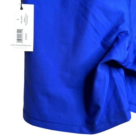 WeWoreWhat Sapphire Blue Bike Shorts Compression Stretchy 6" Inseam Large - Picture 10 of 16